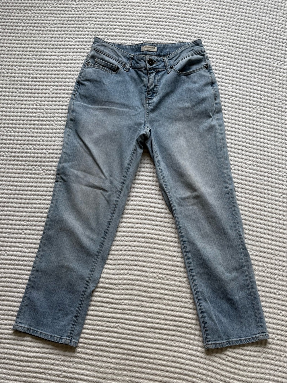 Coldwater Creek City Fit Light Wash Straight Leg Cropped Jeans Size 4